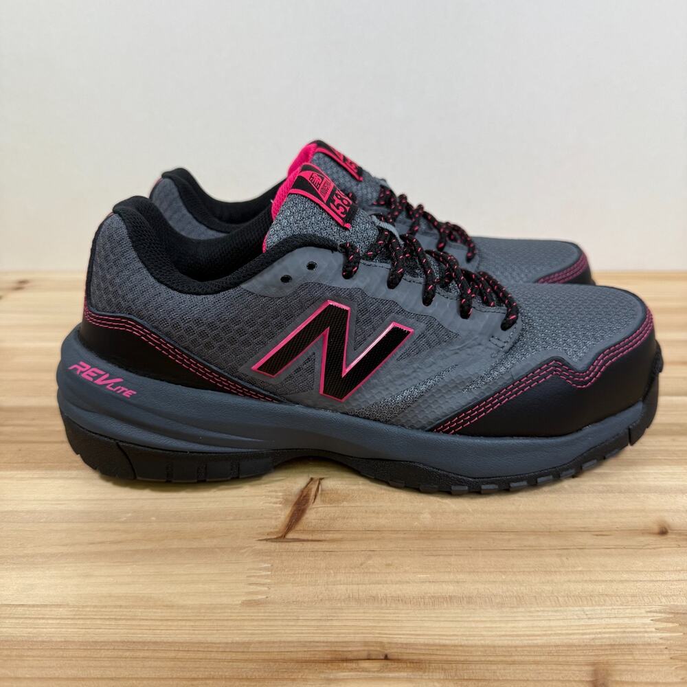 New Balance 589 v1 Womens Size 8 Gray Black Composite Safety Toe Work Shoes